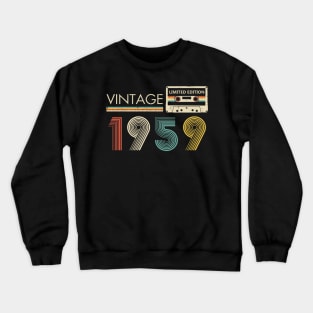 Vintage 1959 Limited Edition Cassette 65th Birthday Crewneck Sweatshirt